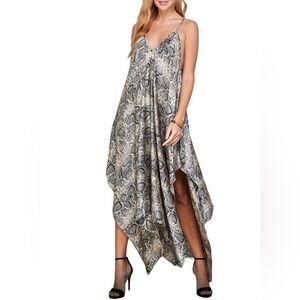 196. Women's Snakeskin Flared Hem Dress NWT
